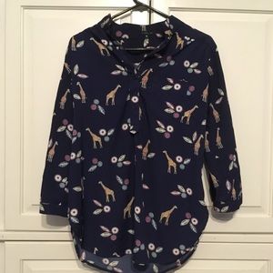 🦒 giraffe print popover top 🦒